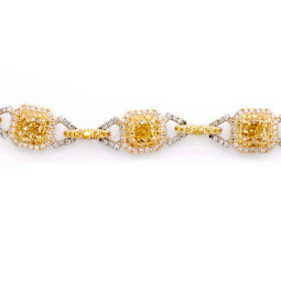 A 8=3.50cts. Radiant Yellow Diamonds Bracelet set