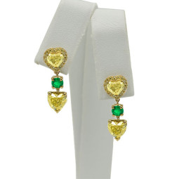 Yellow Diamond Earrings