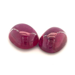 11.05-CT Cabochon Ruby Matched Pair