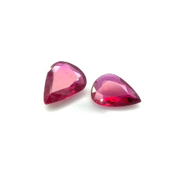 1-CT  Pear Shape Ruby Matched Pair