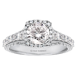 Round Diamond Vintage Engagement Ring