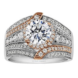 Round Cut Halo Diamond Vintage Engagement Ring