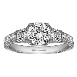 Round Cut Diamond Vintage Engagement Ring