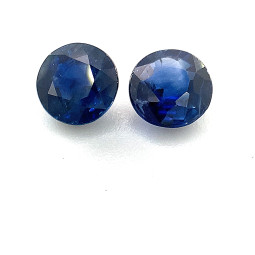 1.17-CT Round Sapphire Matched Pair