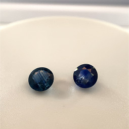 1.34-CT Round Sapphire Matched Pair