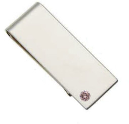 Money Clip  with Pink Diamond