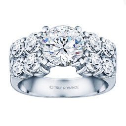 Rm1053-14k White Gold Classic Engagement Ring