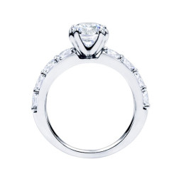 Rm1101-14k White Gold Classic Engagement Ring