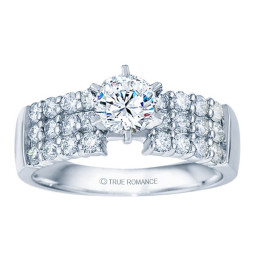 Rm1135-14k White Gold Classic Engagement Ring