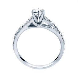 Rm1145-14k White Gold Infinity Engagement Ring