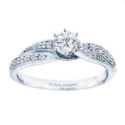 Rm1145-14k White Gold Infinity Engagement Ring