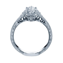 Rm1316m-14k White Gold Vintage Engagement Ring