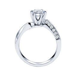 Rm1349-14k White Gold Classic Engagement Ring