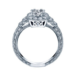 Rm1360cu -14k White Gold Cushion Cut Halo Diamond Vintage Engagement Ring