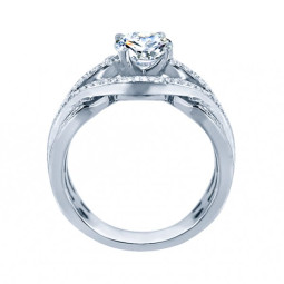 Rm1413-14k White Gold Infinity Engagement Ring