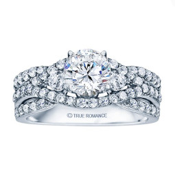 Rm1431-14k White Gold Infinity Engagement Ring