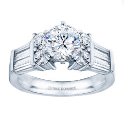 Rm509-14k White Gold Classic Engagement Ring
