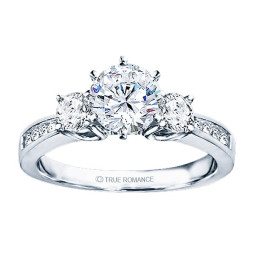 Rm576-14k White Gold Classic Engagement Ring