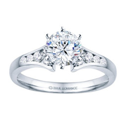 Rm946-14k White Gold Classic Engagement Ring