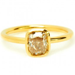 1ct Orangey Brown Diamond Ring