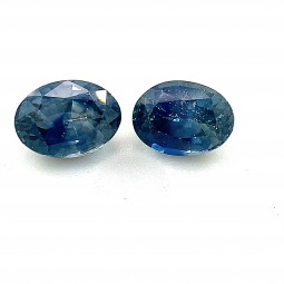 2.34-CT Oval Sapphire Matched Pair