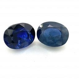 2.73-CT Oval Sapphire Matched Pair