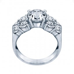 Rm1053-14k White Gold Classic Engagement Ring