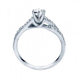Rm1145-14k White Gold Infinity Engagement Ring