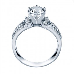 Rm1386-14k White Gold Infinity Engagement Ring