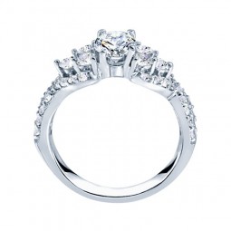 Rm985-14k White Gold Infinity Engagement Ring