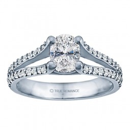 Rm999v-14k White Gold Classic Engagement Ring