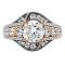 Round Cut Halo Diamond Vintage Engagement Ring