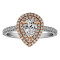 Pear Shape Halo Diamond Vintage Engagement Ring