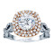 Round Cut Double Halo Diamond Infinity Engagement Ring