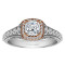 Cushion Cut Halo Diamond Vintage Engagement Ring