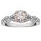 Round Cut Halo Diamond Infinity Engagement Ring