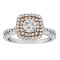 Round Cut Diamond Double Halo Infinity Engagement Ring