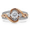 RM1546-14K White & Rose Gold Infinity Engagement Ring.