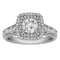 Round Cut Halo Diamond Vintage Engagement Ring