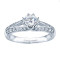 Me677 -14k White Gold Classic Engagement Ring