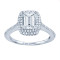 Rm1025e-14k White Gold Emerald Cut Double Halo Diamond Engagement Ring
