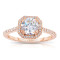 Rm1309rs-14k Rose Gold Round Cut Halo Diamond Engagement Ring