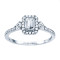 Rm1345e-14k White Gold Emerald Cut Halo Diamond Engagement Ring