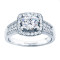 Rm1375-14k White Gold Halo Engagement Ring