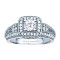Rm1377-14k White Gold Vintage Engagement Ring