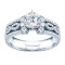 Rm1386-14k White Gold Infinity Engagement Ring