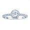 Rm1408-14k White Gold Round Cut Halo Diamond Engagement Ring