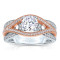 Rm1413tt -14k Rose Gold Round Cut Diamond Bi-pass Engagement Ring