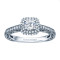 Rm1434r -14k White Gold Round Cut Double Halo Diamond Vintage Engagement Ring
