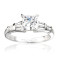 Rm380tt-14k White Gold Engagement Ring From Nostalgic Collection